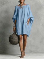 Casual cotton and linen dress
