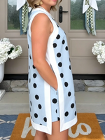 Retro Polka-dot Print Top And Shorts Two-piece Set