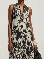 Tie-dye Tiered Linen-cotton Maxi Dress