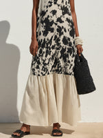 Tie-dye Tiered Linen-cotton Maxi Dress