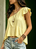 Women's Casual Solid-Color Loose One-Shoulder Sleeveless Tank Top