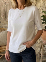 T-shirt comoda e minimalista a mezza manica, 100% cotone.