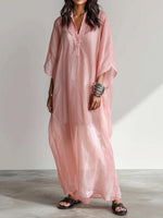 Loose-fit, Casual Tencel-cotton Maxi Dress
