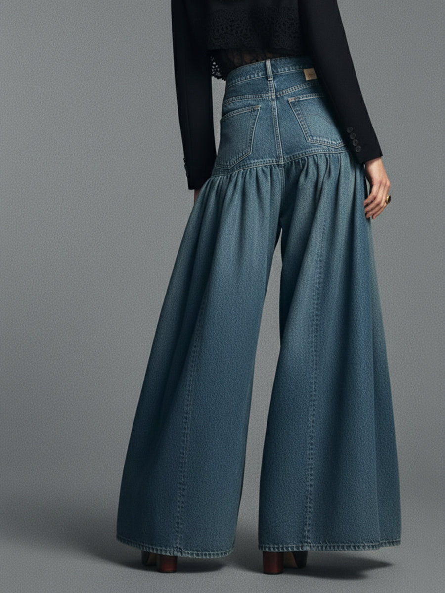 Jeans casual a gamba larga