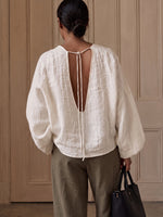 The New Minimalist — Backless Cotton-Linen Shirt