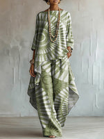 Elegant & Artistic Abstract-line Two-piece Set