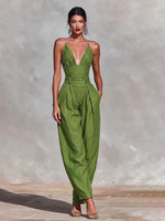 Artistic Cut Sexy Slim-fit Strappy Jumpsuit