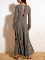 Women's Solid Color Art Casual Stylish Elegant Long Sleeve Jumpsuit