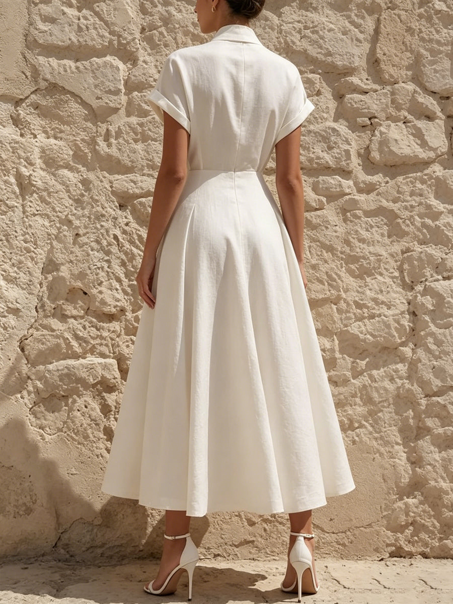 Women's Simple And Elegant V-neck Dress