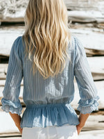Classic Casual Linen And Cotton Short-sleeve Shirt