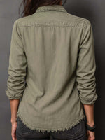 Women's Retro Lapel Long-sleeve Loose Casual Cardigan