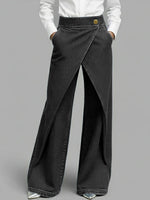 Women's High-waisted Casual Loose-fitting Wide-leg Jeans