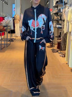 Chic Artistic Vintage Horse Print Two-piece Set