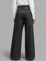 Women's High-waisted Casual Loose-fitting Wide-leg Jeans