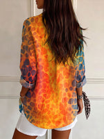 Women's Gradient Art Print Casual Shirt