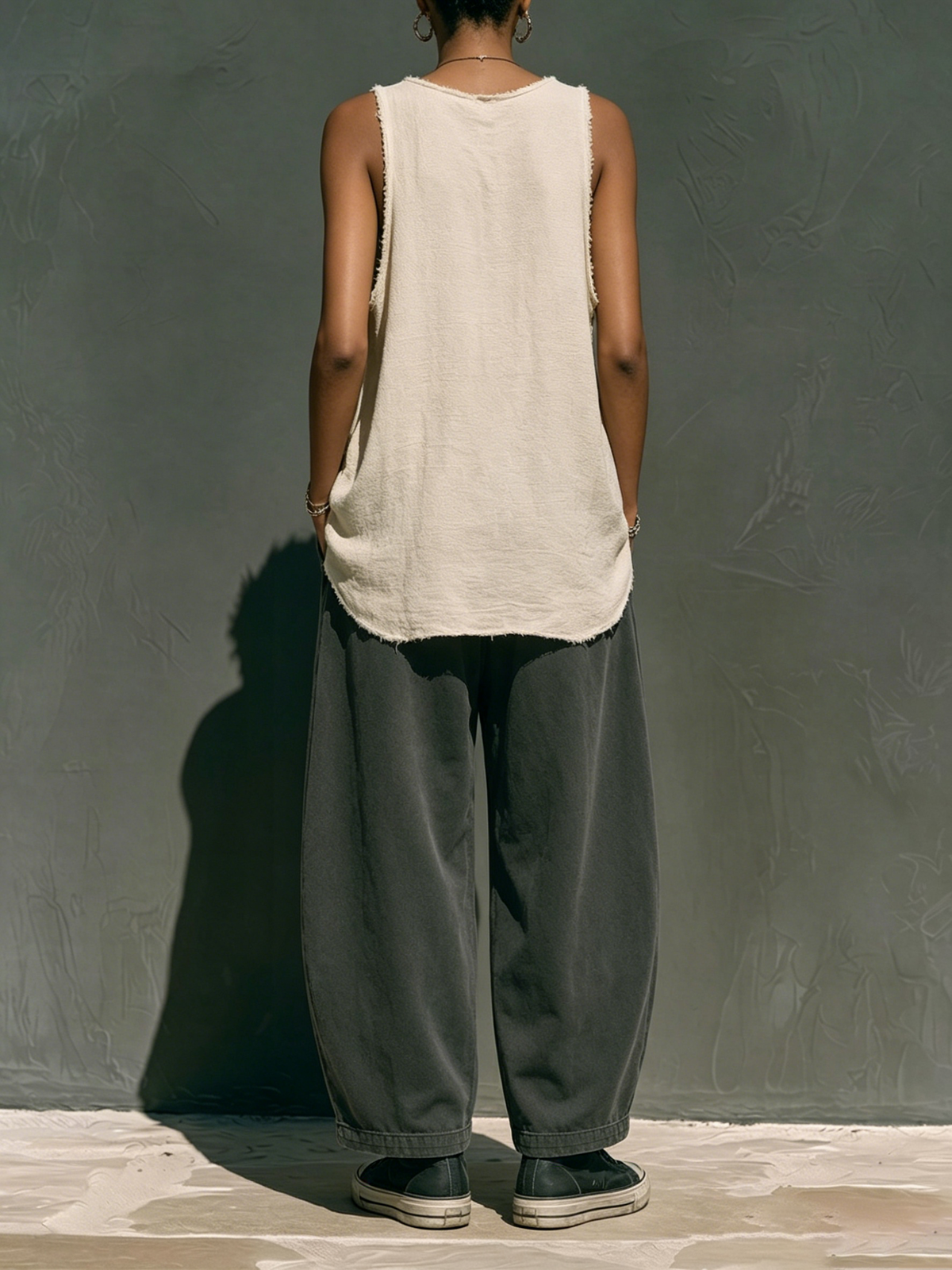 Tank Top & Baggy Pants Casual Set