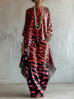 Elegant Artistic Animal Print Two-piece Set
