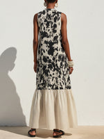 Tie-dye Tiered Linen-cotton Maxi Dress