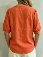 Women's Minimalist Casual Cotton Pocket Shirt