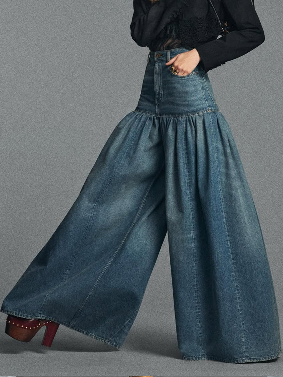 Jeans casual a gamba larga