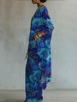 Elegant Retro Geometry Print Two-piece Set