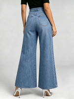 Stylish Lace-paneled Flared Jeans