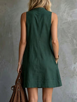 Women's Forest Green Zip-front Mini Skirt